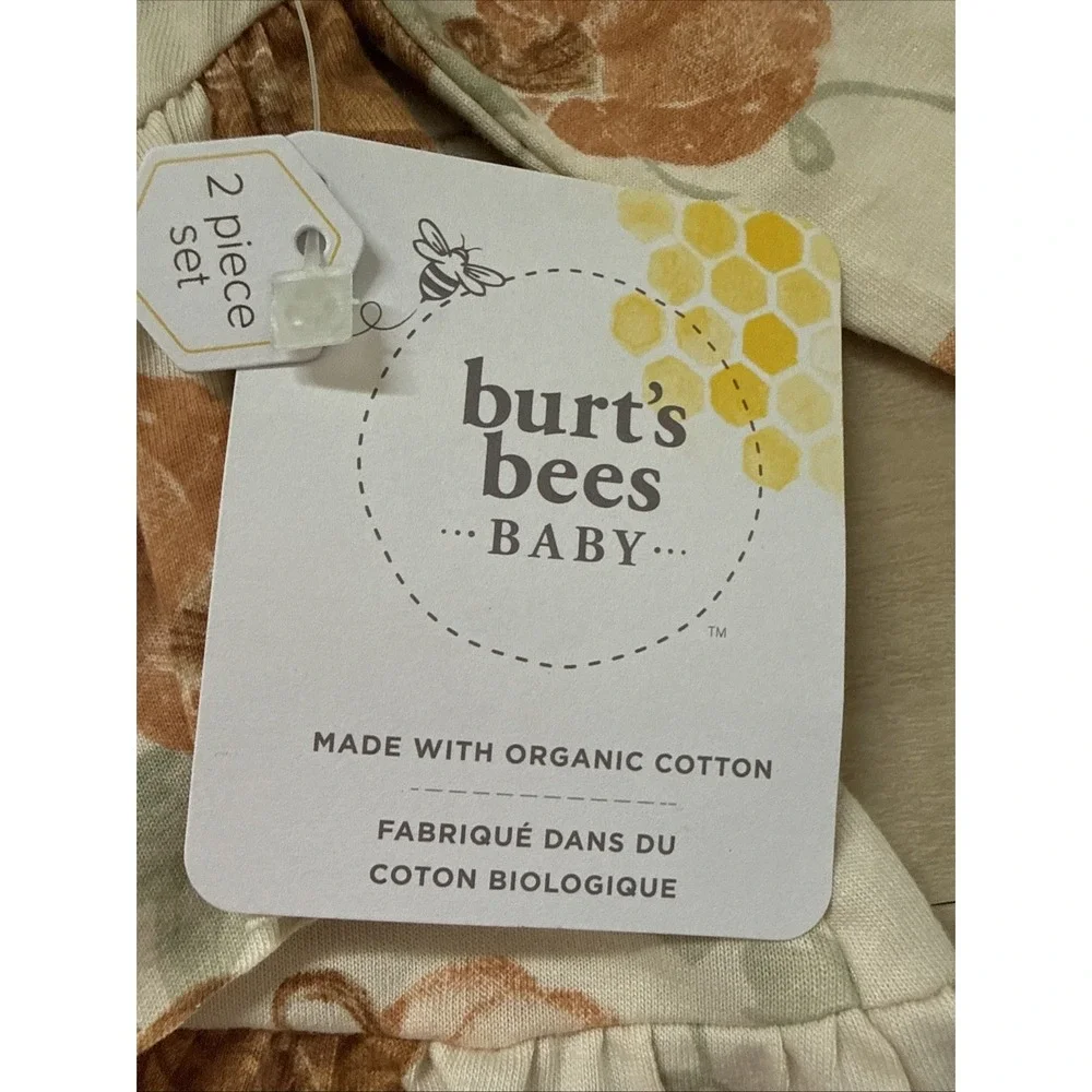 Burt's Bees Pumpkin Tunic And Brown Leggings Size 6-9 Month